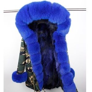 Raccoon Fur Parka Coat